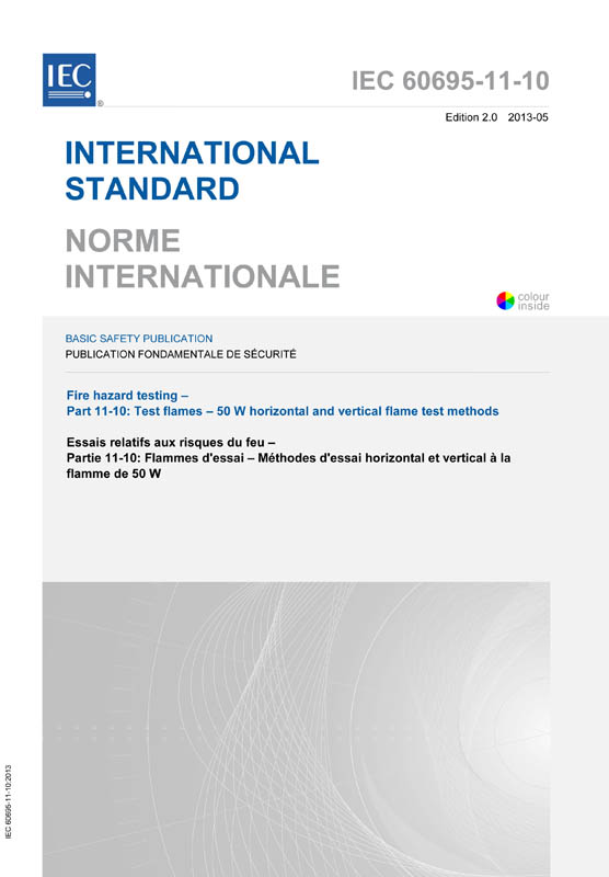 Cover IEC 60695-11-10:2013